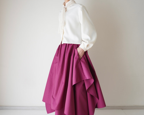 専用です　コットンロングスカート ボリューム・ドレープスカート cotton/polyester ※限定生地