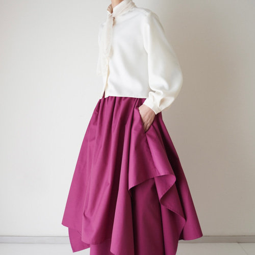 ボリューム・ドレープスカート cotton/polyester ※限定生地