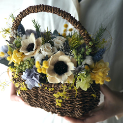 感謝の気持ちを伝える Flower basket pine flower -mimosa- 10枚目の画像