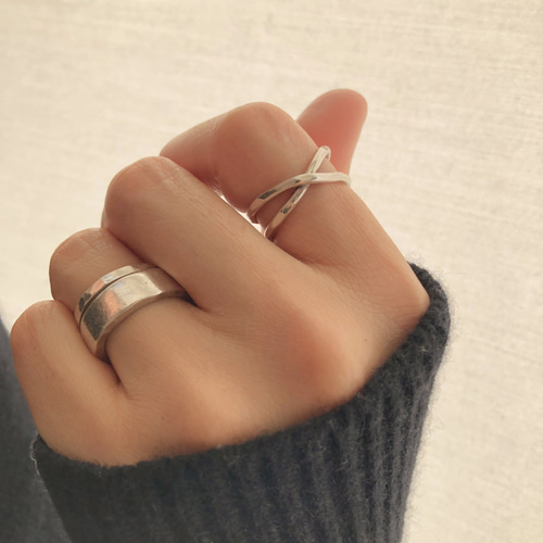 double ring silver /シルバー/リング/指輪/2連 指輪・リング FUURA