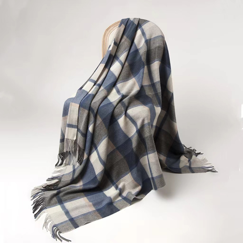 上質ウール ランケット ひざ掛け 毛布 ソファカバー ブランケット ウールの膝掛け ウール100% 内モンゴル製 極暖