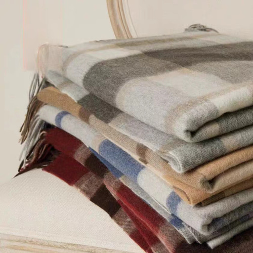 上質ウール ランケット ひざ掛け 毛布 ソファカバー ブランケット