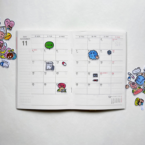 妊活記録2 】妊活 手帳 スケジュール 不妊治療 フレークシール