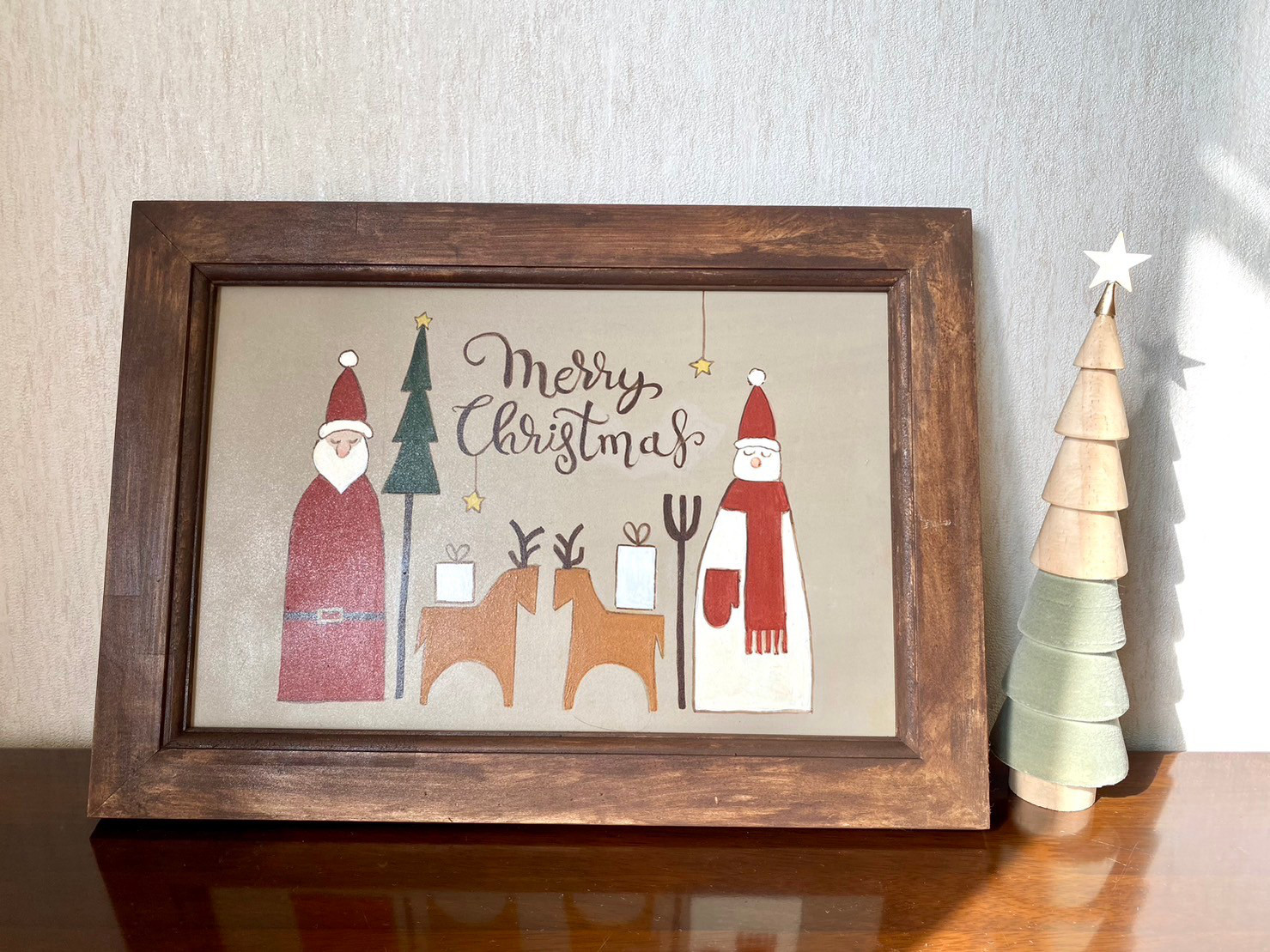 トールペイント(ローズマリング)クリスマス壁掛け ローズマリングのクリスマス(生徒作品) | トールペイント え・と