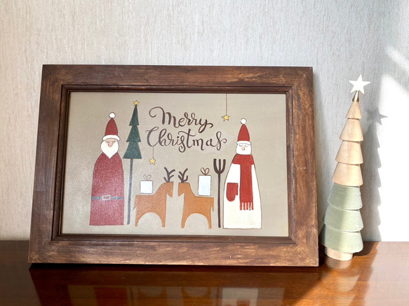 トールペイント 作品 クリスマス 冬景色 ハンドメイド - メルカリ