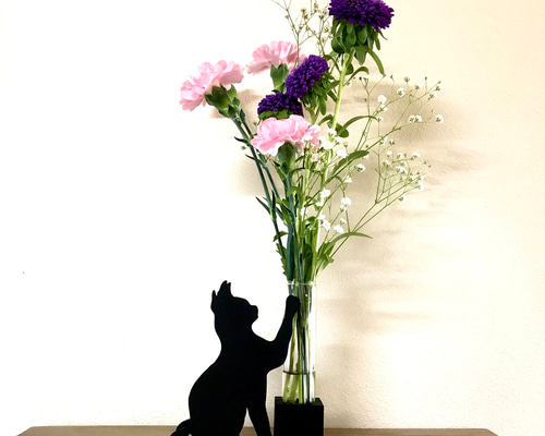 Amazon | LovetheFamily テーブルの上で花瓶で遊ぶ猫の群れ 数字