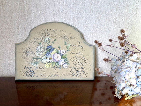 新品未使用☆アンティーク風☆トールペイント☆お花のオーナメント 新品未使用☆アンティーク風☆トールペイント☆お花のオーナメント