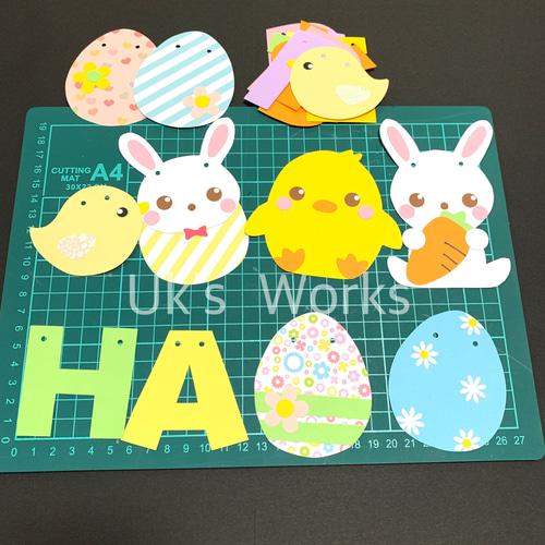 イースターガーランド イースター壁面 3月飾り 4月飾り 雑貨・その他