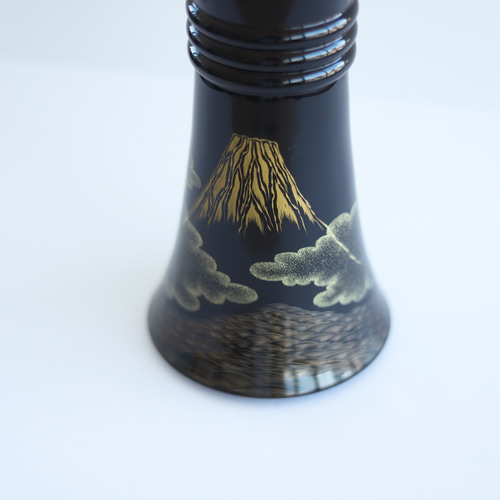 伝統工芸・輪島塗 「熨斗型花器」 ～富士山～ 【3】 一輪挿し・花瓶