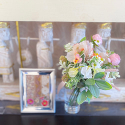 【母の日早割♪】ラナンキュラスのインテリアブーケ　アーティフィシャルフラワー　造花　造花ブーケ　花束　プレゼント　ピンク 10枚目の画像