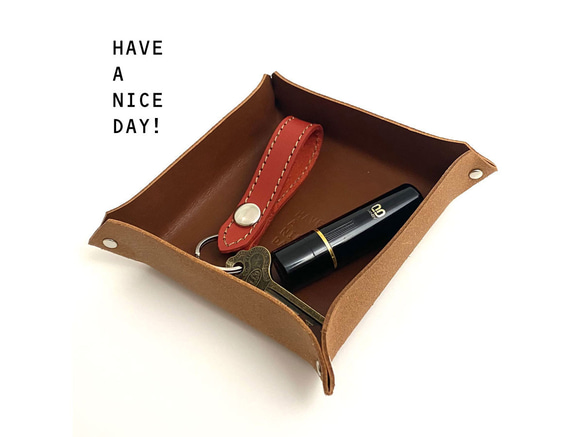 ヴィンテージ】手作りオーダーメイド革製ホルダートレー