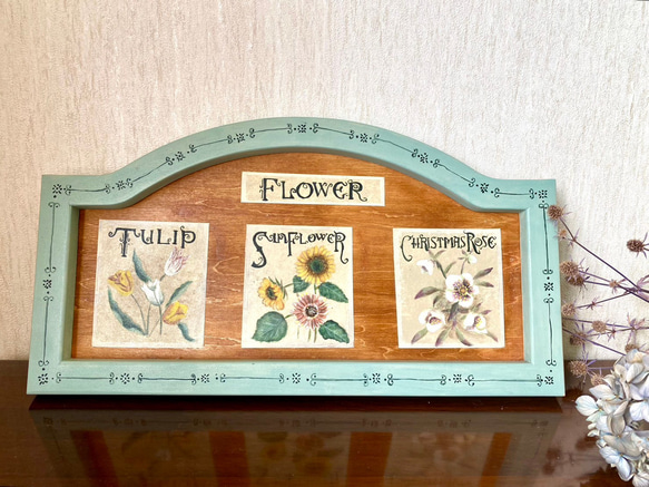 トールペイント：スプリングプレート タペストリー オーナメント 春