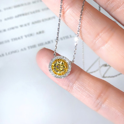 イエローダイヤモンドネックレスk18 ネックレス・ペンダント パール  