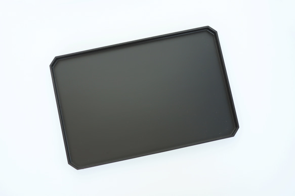 伝統工芸・輪島塗　「隅切　脇取盆・脇引盆」　中塗・大　【5】 輪島塗 伝統工芸 脇引盆 konekotati こねこたち