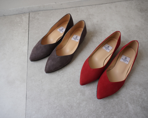 新品☆Clarks｜定価2万 23SS 本革 スクエアトゥフラットシューズ 24