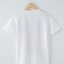 和柄猫のTシャツ ホワイト  レディース【1】 5枚目の画像