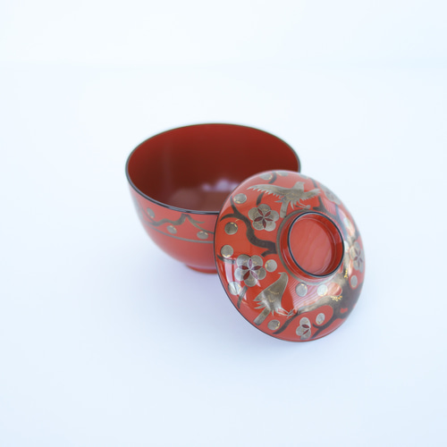 輪島塗 金 蒔絵 扇面 蓋付 椀 吸物椀 竹 梅 木箱 伝統工芸 115c82304c08abee5ff5e4b43941ff