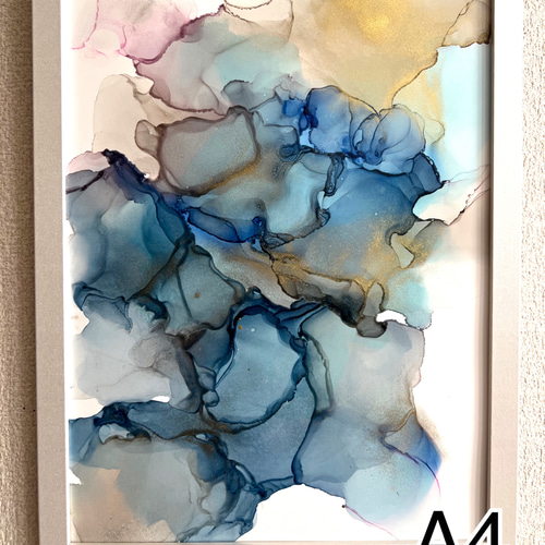 アルコールインクアート A4 絵画 nocturne 通販 17275009