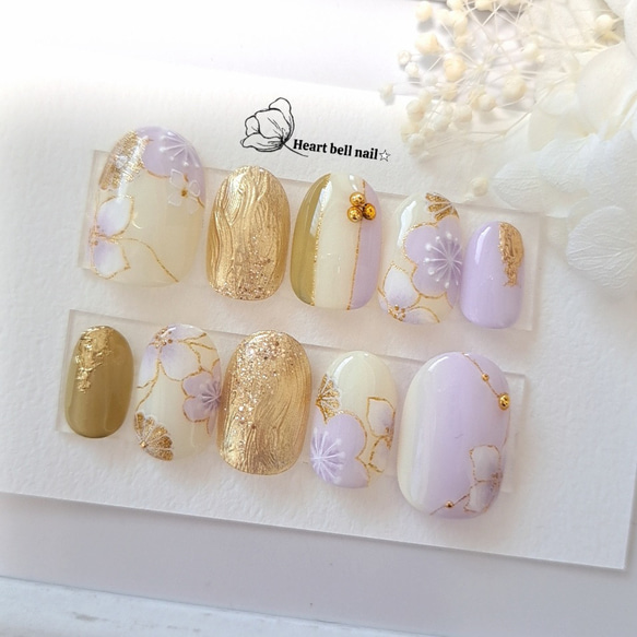 No.7】サイズオーダーネイルチップ成人式和柄卒業式ウェディング袴