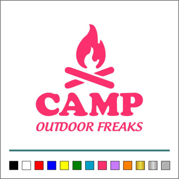 アウトドア キャンプ 【 outdoor FREAKS 001  】アメ車 ステッカー【カラー選択可】 送料無料♪ 6枚目の画像