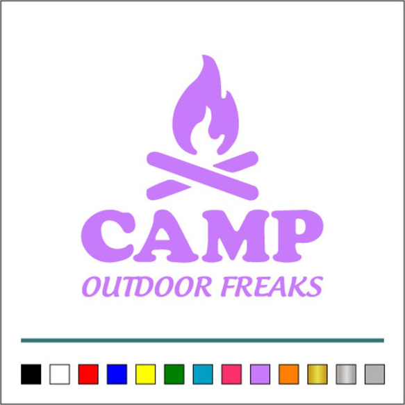 アウトドア キャンプ 【 outdoor FREAKS 001  】アメ車 ステッカー【カラー選択可】 送料無料♪ 7枚目の画像