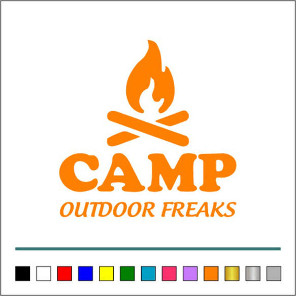 アウトドア キャンプ 【 outdoor FREAKS 001  】アメ車 ステッカー【カラー選択可】 送料無料♪ 8枚目の画像