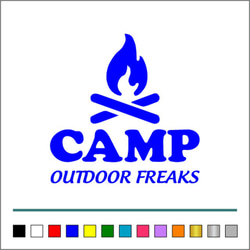 アウトドア キャンプ 【 outdoor FREAKS 001  】アメ車 ステッカー【カラー選択可】 送料無料♪ 4枚目の画像
