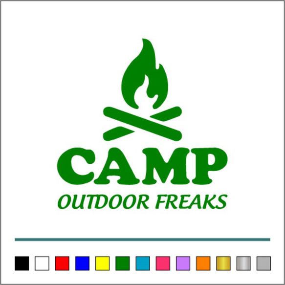 アウトドア キャンプ 【 outdoor FREAKS 001  】アメ車 ステッカー【カラー選択可】 送料無料♪ 5枚目の画像