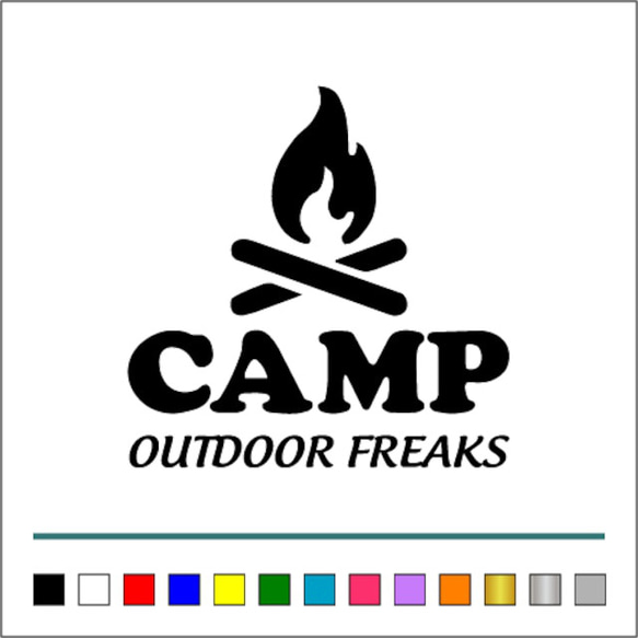 アウトドア キャンプ 【 outdoor FREAKS 001  】アメ車 ステッカー【カラー選択可】 送料無料♪ 1枚目の画像