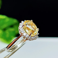 【超美品】シトリン　黄水晶　リング　シルバーリング 指輪　天然石　水晶　20 5枚目の画像