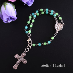 ☆レピドライト＆フローライト ロザリオ☆ ~Lepidolite