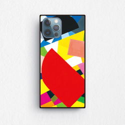 【絵画スマホケース】オットー・フロイント　iPhone用　全機種対応　スクエア型　強化ガラス製『快楽の園』（中央部分B） 1枚目の画像