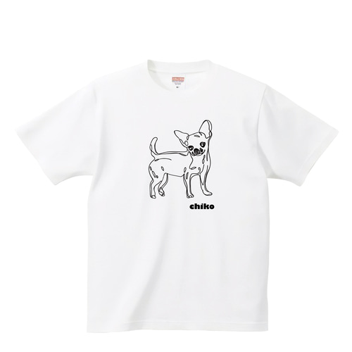 チワワ tシャツ 【名入れ】小型犬 ポメチワ犬 子犬 面白い デフォルメ