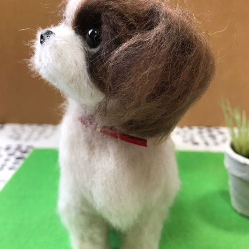 NEW＞シーズー☆羊毛フェルト人形☆【1点限定販売】 羊毛