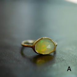 神秘 ◇來自衣索比亞的珍貴蛋白石戒指 ◇黃金 第2張的照片