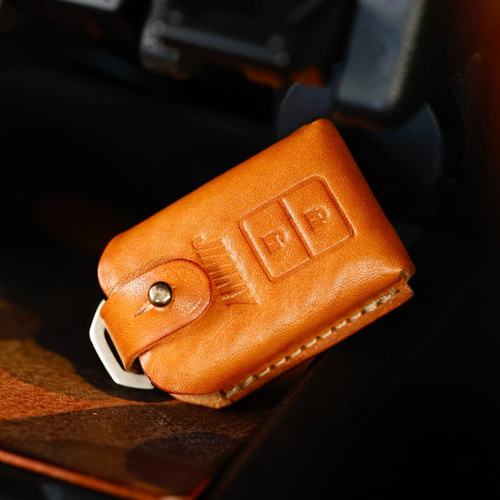 新型ジムニー JB64 JB74用 栃木レザースマートキーカバー（キャメル