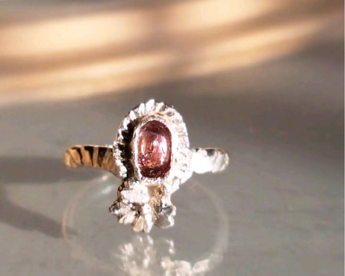 送料無料】【9～10号】トルマリン♡ring /天然石 silver925 ボタニカル