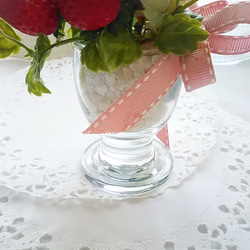 ❁小玻璃杯裡可愛的黏土插花♡[hana❁Parfee]瑪格麗特和草莓❁ 第7張的照片