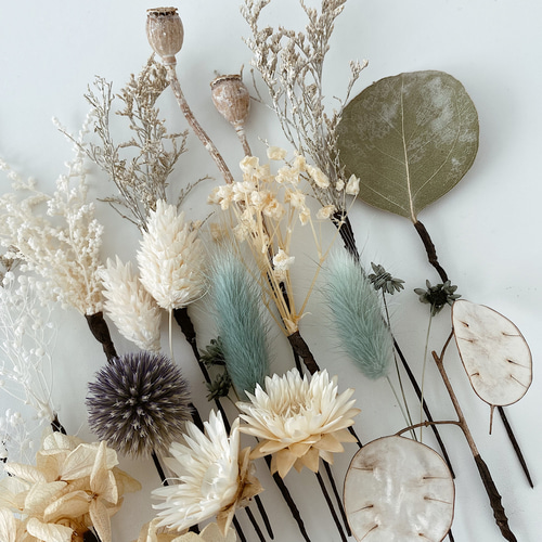 ドライフラワーヘッドパーツ H-061 ヘッドドレス（ウェディング