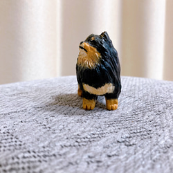 ポメラニアン　ブラックタン　ミニチュア　犬　フィギュア　置物　オブジェ 4枚目の画像