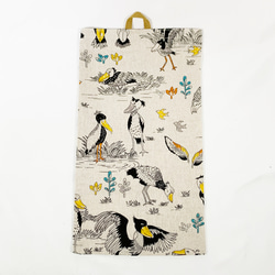 ボックスティッシュケース:ハシビロコウ×ホワイト 6枚目の画像