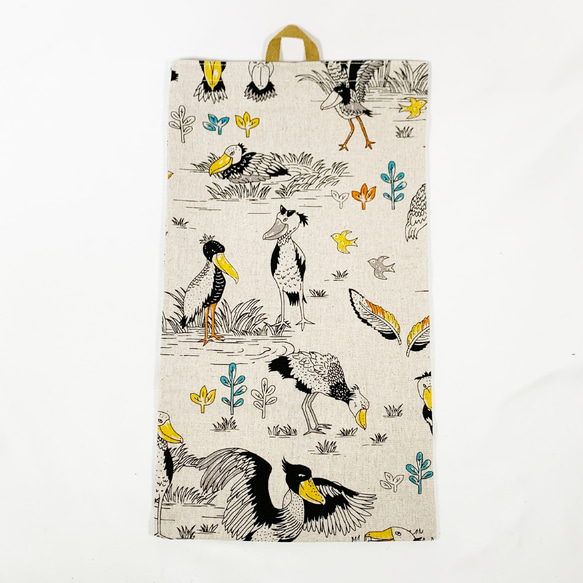 ボックスティッシュケース:ハシビロコウ×ホワイト 6枚目の画像