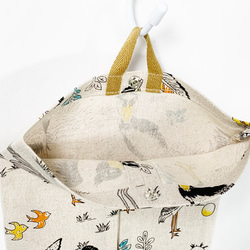 ボックスティッシュケース:ハシビロコウ×ホワイト 3枚目の画像