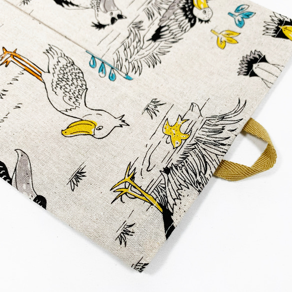 ボックスティッシュケース:ハシビロコウ×ホワイト 4枚目の画像