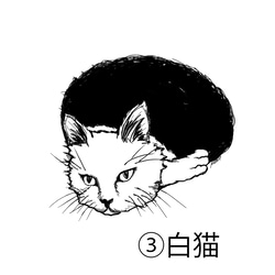 猫の切り絵＜穴から猫＞４種類から選択可　インテリア　プレゼント　ギフト　猫の日 7枚目の画像