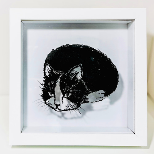 猫の切り絵＜穴から猫＞4種類から選択可 インテリア プレゼント