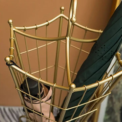 傘立て 傘の形 収納 ゴールド 金 クリエイティブ ホテル 会社 オフィス エントランス 玄関 ポーチ ラグジュアリー 5枚目の画像