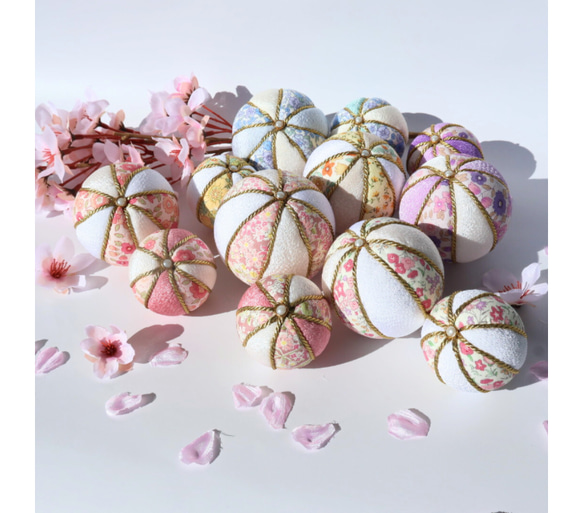 大小2個セット】手毬/和装/ひな祭り/雛祭り/初節句 百日祝い