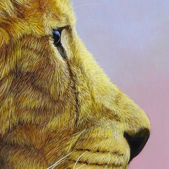 アクリル画  原画「Dandy lion」 SMサイズ  一点物 送料無料 2枚目の画像