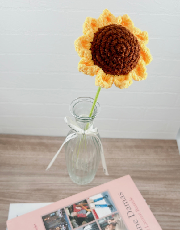 針織花系列-向日葵 Sunflower 第4張的照片